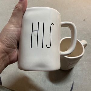 His and hers Rae Dunn mugs never used. Decorative